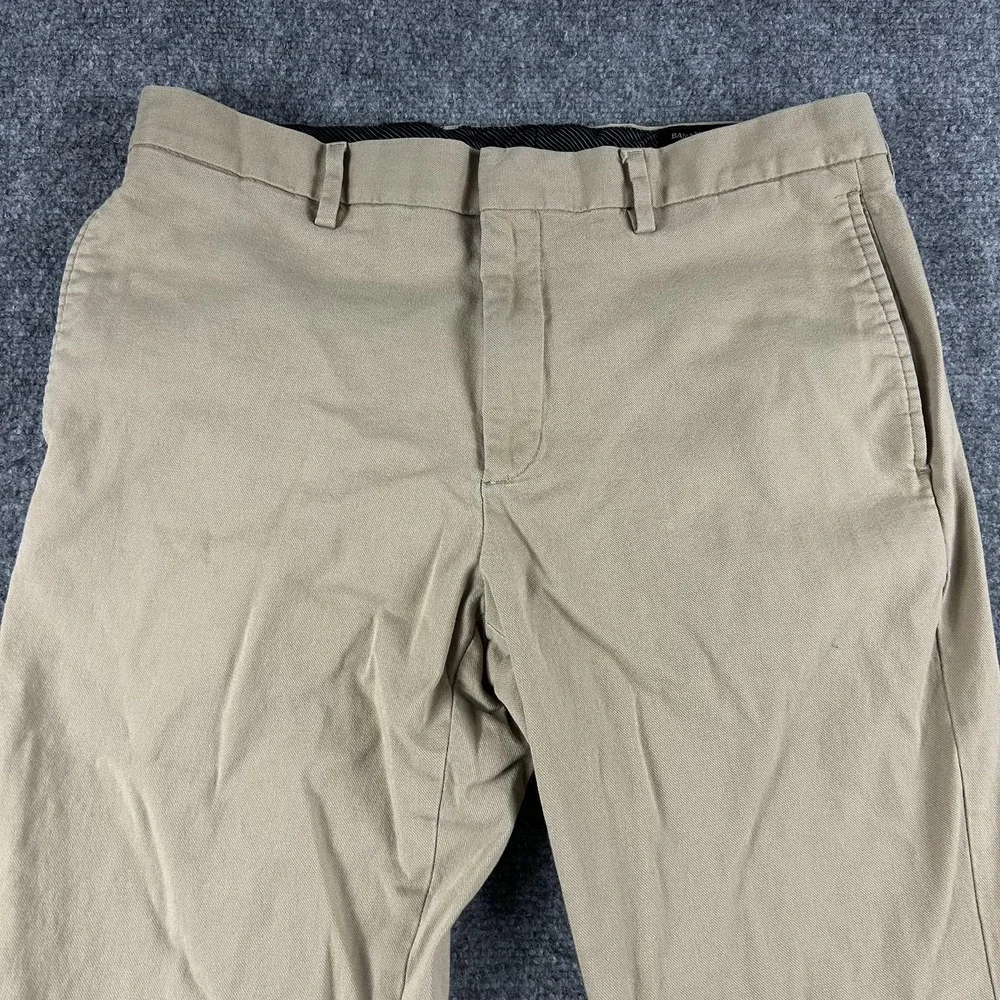Banana Republic Pants Mens 33x32 Beige Chino Slim Fit Stretch‎ Flat Front Casual